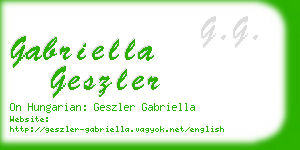 gabriella geszler business card